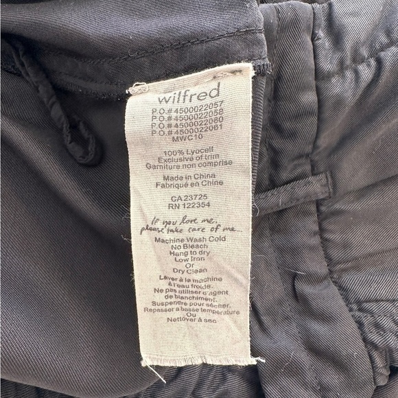 Aritiza Wilfred Black Lyocell Trouser Pants - Size 4 - Picture 7 of 12